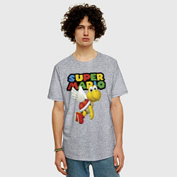 Футболка оверсайз мужская Super Mario Koopa Troopa, цвет: меланж — фото 2