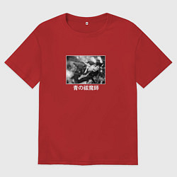 Мужская футболка оверсайз Экзорцист Рин в атаке