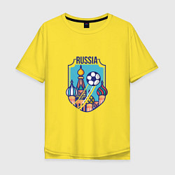 Футболка оверсайз мужская Football - Russia, цвет: желтый