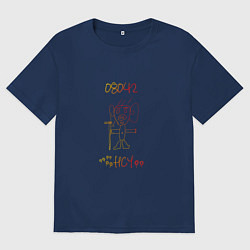 Футболка оверсайз мужская Аршисюн 08042, цвет: тёмно-синий