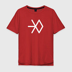 Мужская футболка оверсайз Логотип exo