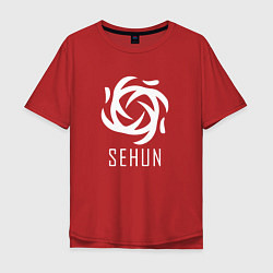 Футболка оверсайз мужская Exo SEHUN, цвет: красный