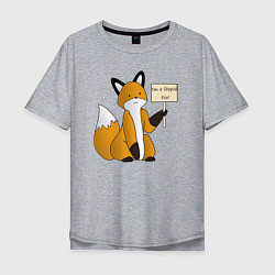 Футболка оверсайз мужская I am a stupid fox, цвет: меланж