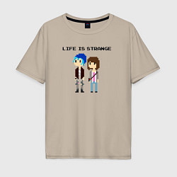 Мужская футболка оверсайз Life is Strange Хлоя & Макс