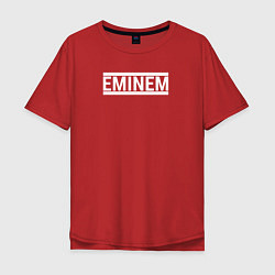 Футболка оверсайз мужская Eminem rap, цвет: красный