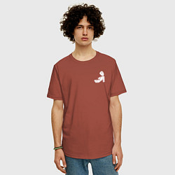 Футболка оверсайз мужская KoЯn, цвет: кирпичный — фото 2