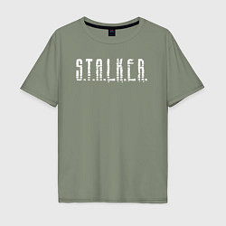 Футболка оверсайз мужская S T A L K E R - Logo, цвет: авокадо