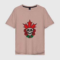 Мужская футболка оверсайз Canada Skull