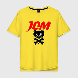 Футболка оверсайз мужская JDM Bear Japan, цвет: желтый