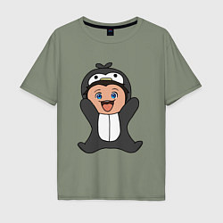Мужская футболка оверсайз Фил пингвин Обещанный Неверленд