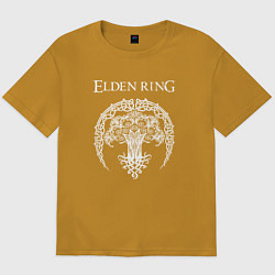 Футболка оверсайз мужская ДРЕВО ELDEN RING, цвет: горчичный
