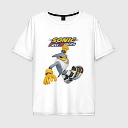 Футболка оверсайз мужская Albatross Sonic Free Riders Video game, цвет: белый