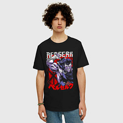 Футболка оверсайз мужская БЕРСЕРК BERSERK ГАТС, цвет: черный — фото 2