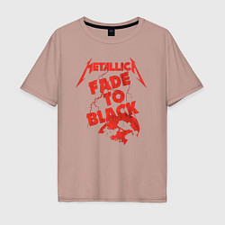 Мужская футболка оверсайз Metallica Fade To Black Rock Art