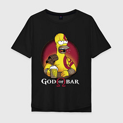 Мужская футболка оверсайз Homer god of bar