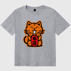 Футболка оверсайз мужская JDM Cat, цвет: меланж