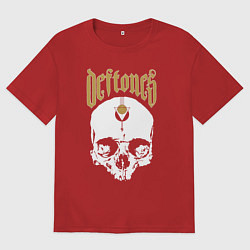 Мужская футболка оверсайз DEFTONES С ЧЕРЕПОМ