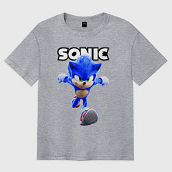 Футболка оверсайз мужская Sonic the Hedgehog 2022, цвет: меланж