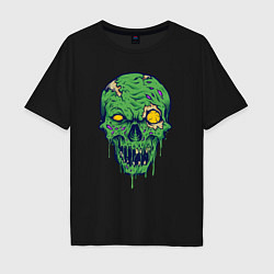 Мужская футболка оверсайз Зелёный зомби