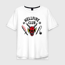 Футболка оверсайз мужская Hellfire Club Stranger Things 4, цвет: белый