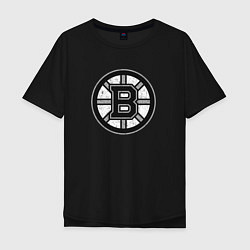 Мужская футболка оверсайз BOSTON BRUINS СЕРЫЙ