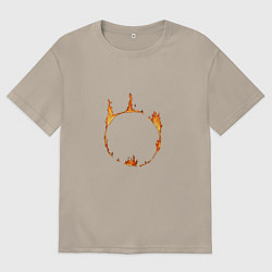 Мужская футболка оверсайз Dark Souls Знак тьмы
