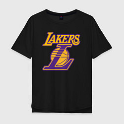 Футболка оверсайз мужская Lakers Лейкерс Коби Брайант, цвет: черный