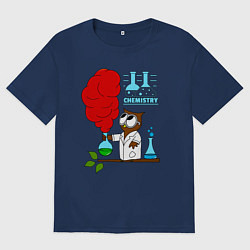 Мужская футболка оверсайз Сова химик