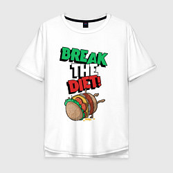 Мужская футболка оверсайз Break the diet!