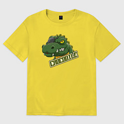 Футболка оверсайз мужская Pirate Crocodile, цвет: желтый