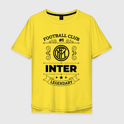 Футболка оверсайз мужская Inter: Football Club Number 1 Legendary, цвет: желтый