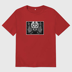 Мужская футболка оверсайз Вэт-метал Рэцуко Агрессивная Рэцуко