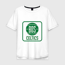 Футболка оверсайз мужская Bos Celtics, цвет: белый