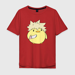 Футболка оверсайз мужская Опасный Бакуго My Hero Academia, цвет: красный