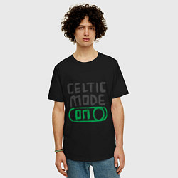 Футболка оверсайз мужская Celtic Mode On, цвет: черный — фото 2