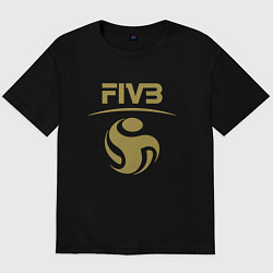 Футболка оверсайз мужская FIVB ВОЛЕЙБОЛ ЛОГО, цвет: черный