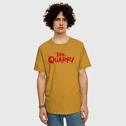 Футболка оверсайз мужская The Quarry logo, цвет: горчичный — фото 2
