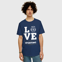 Футболка оверсайз мужская Sporting Love Classic, цвет: тёмно-синий — фото 2