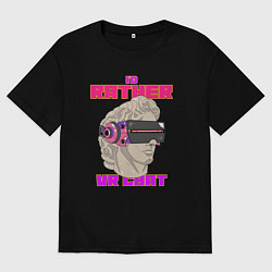 Мужская футболка оверсайз Id rather VR chat