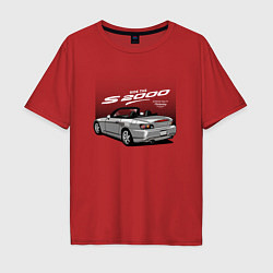 Мужская футболка оверсайз Honda S2000 Хонда 2000
