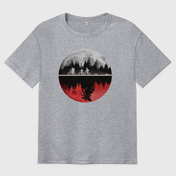 Мужская футболка оверсайз Stranger Things Moon