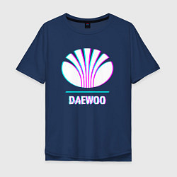 Мужская футболка оверсайз Значок Daewoo в стиле Glitch