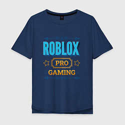 Футболка оверсайз мужская Игра Roblox PRO Gaming, цвет: тёмно-синий