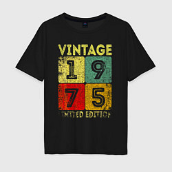 Мужская футболка оверсайз Винтаж 1975 года, ограниченная серия