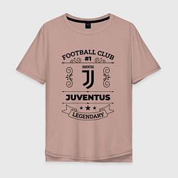 Футболка оверсайз мужская Juventus: Football Club Number 1 Legendary, цвет: пыльно-розовый