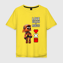 Мужская футболка оверсайз Love Death and Robots Любовь Смерть Роботы