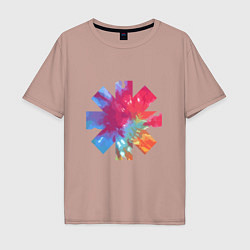 Футболка оверсайз мужская RHCP Color, цвет: пыльно-розовый