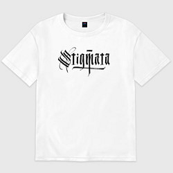 Футболка оверсайз мужская Stigmata логотип, цвет: белый