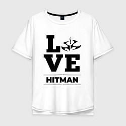 Футболка оверсайз мужская Hitman Love Classic, цвет: белый