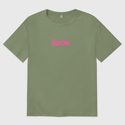 Футболка оверсайз мужская Barbie mini logo, цвет: авокадо